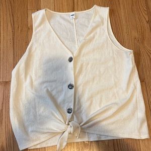 Old Navy Button-front crop top-Size Large